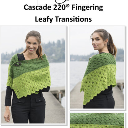 Leafy Transitions Shawl in Cascade 220 Fingering - FW231 - Downloadable PDF