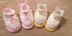 Olivia Shoes, Bonnet and set of 3 Socks Newborn to 0-6mths approx