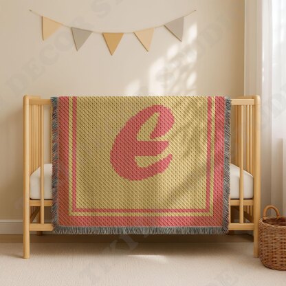 Initial Name Letter E | C2C crochet baby blanket pattern | LoveCrafts