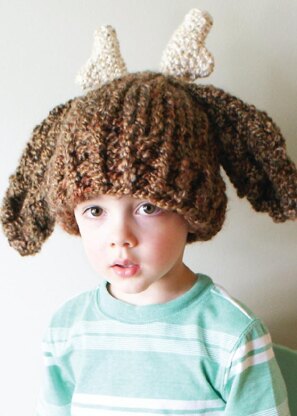 Chunky Deer Hat in Toddler, Child and Adult Sizes (hat012)