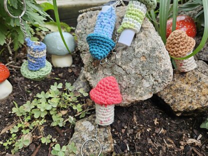 Mushroom Lip Balm Keychain or Charm