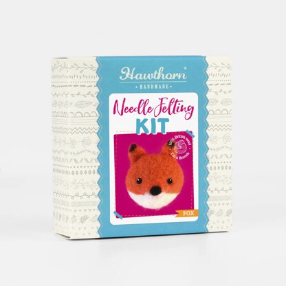 Hawthorn Handmade Fox Brooch Mini Needle Felting Kit