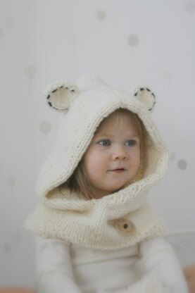 Popi polar bear hood