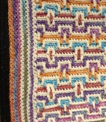 Mosaic Crochet Baby Blanket (UK)