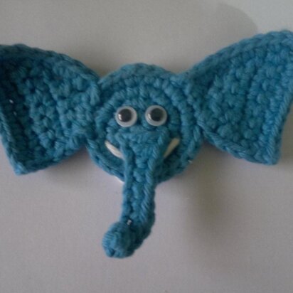 Crochet Elephant Applique Pattern Unique Embellishment