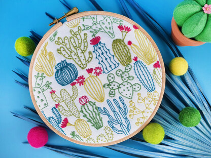 Oh Sew Bootiful Cactus Printed Embroidery Kit