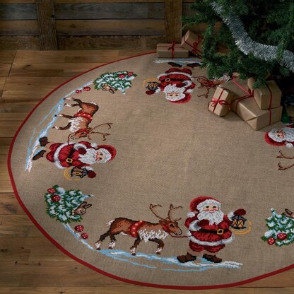 Permin Santa Claus & Reindeer Cross Stitch Kit - 170cm