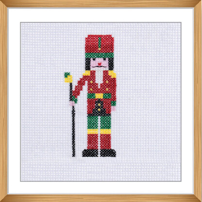 Trimits Mini Counted Cross Stitch Kit: Nutcracker Cross Stitch Kit - 13 x 13cm