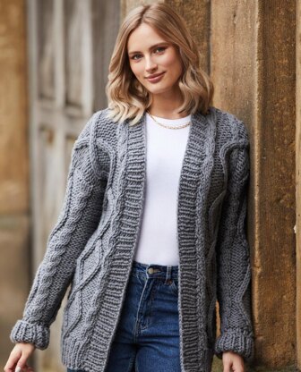 Cabled Jacket in Rowan Big Wool - RTP008-00003 - Downloadable PDF