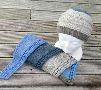 Blue Beat - Scarf & Beanie Set