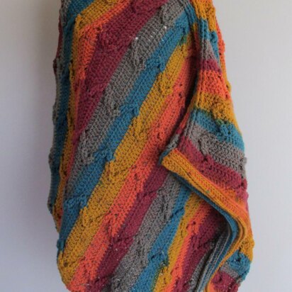 Zig Zag Autumn Poncho