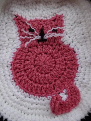 Kitty Motif Basket