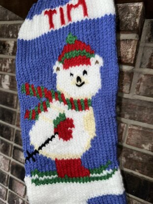 Polar Bear Ski stocking