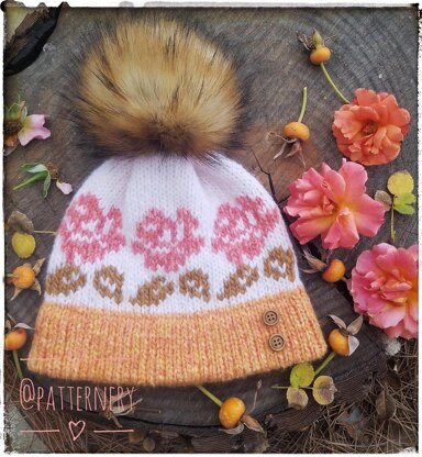 Autumn Rose beanie