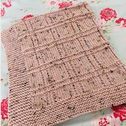 Tartan Grid Blanket - knitting pattern