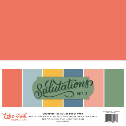 Echo Park Paper Salutations No. 2 Solids Kit