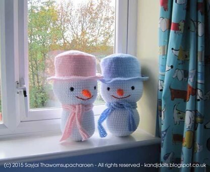 Large snowman Amigurumi Crochet Pattern