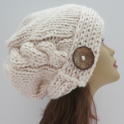 The Jenna Slouch Hat with Single Cable