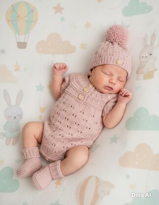 'Pippin' 3 Piece set with 8 sizes from Premature to 24 Months