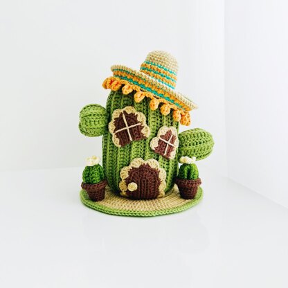 Crochet cactus, amigurumi cactus, crochet doll house, amigurumi doll house, Cactus house