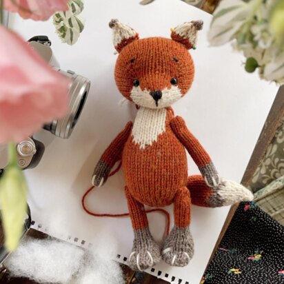 Knitting Toy Pattern - Mister Baby Fox