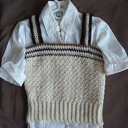 681 CROCHET TANK TOP, age 1 to adult XXXL