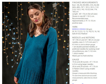 Zira Sweater in Berroco Renew - Downloadable PDF