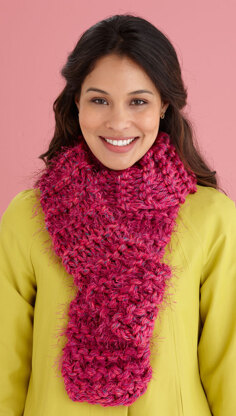 Fabulous Furry Scarf in Lion Brand Hometown USA and Fun Fur - L20118