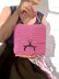 Crochet handbag with lining, Shoulder crossbody bag