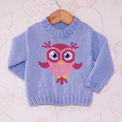 Intarsia - Rose the Owl Chart - Childrens Sweater