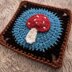 Crochet Toadstool Granny Square