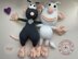 White troll & mouse amigurumi