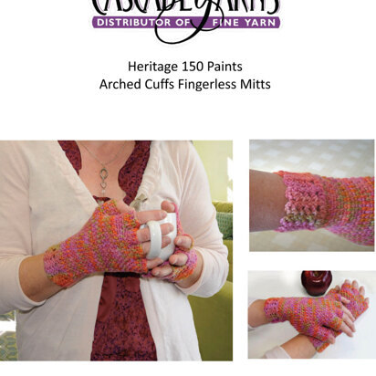 Arched Cuff Mitts in Cascade Heritage 150 - FW160 - Free PDF
