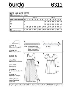 Burda Style Misses' Ballet Neckline Dress B6312 - Paper Pattern, Size 6-18