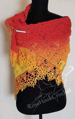 A Solitude of Flowers Shawl