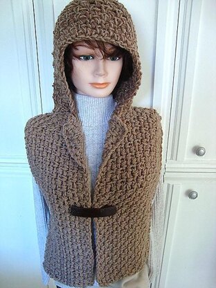 725 Crochet Hoodie Vest