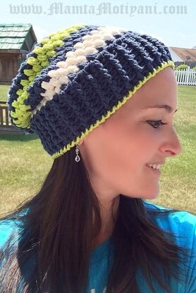 Crochet Slouchy Beret Beanie Pattern Unique & Easy