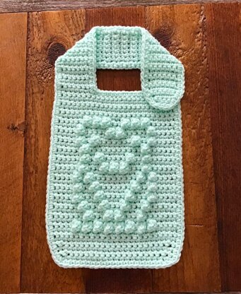 Baby Bib with Bobble Stitch Frog