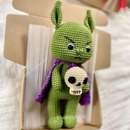 Green Monter With Skull