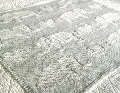 Love Elephants Easy Baby Blanket