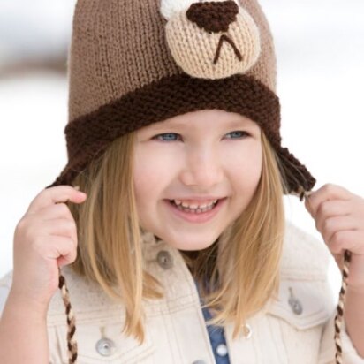 Bashful Bear Hat in Red Heart Super Saver Economy Solids - LW4245