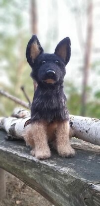 German Shepherd Amigurumi Realistic Dog