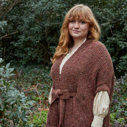 Sleeveless Jacket - Knitting Pattern for Women in Debbie Bliss Donegal Luxury Tweed Aran