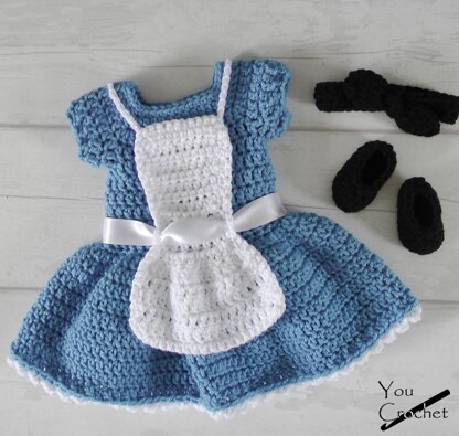 Crochet Alice in Wonderland Baby Dress