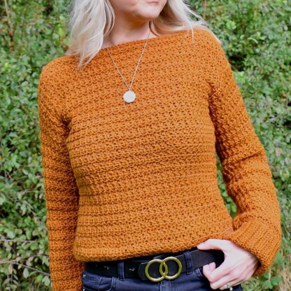 Golden Vines Crochet Sweater