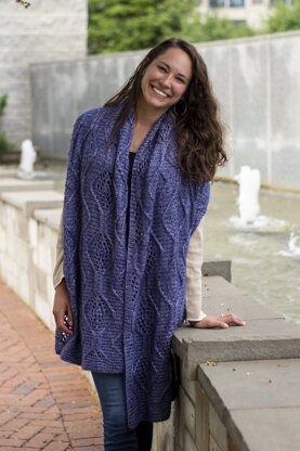 Women's Shawl Rivulet in Universal Yarn Rozetti Yarns Merino Mist - Downloadable PDF