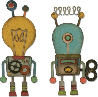 Sizzix Thinlits Dies By Tim Holtz - Robotic