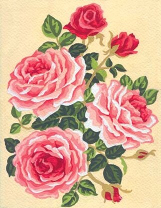 Grafitec Pink Roses Tapestry Kit - 14cm x 18cm