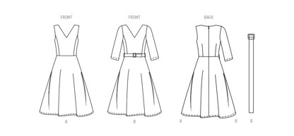 New Look Misses' Dress With Sleeve Variations N6748 - Paper Pattern, A (8-10-12-14-16-18)