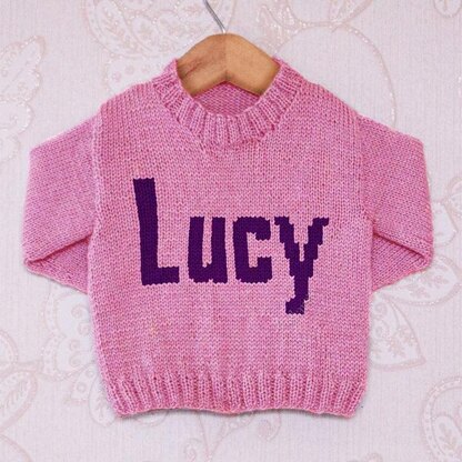 Intarsia - Lucy Moniker Chart - Childrens Sweater